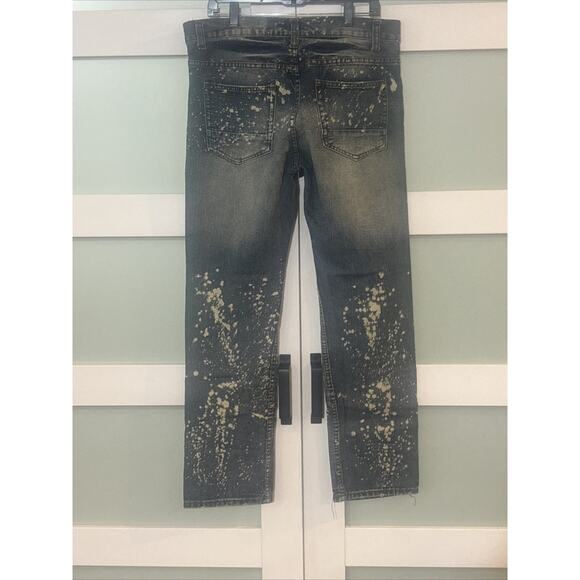 Vintage Quilted Giraffe Men’s Jeans Size 34 x 32 Slim Straight Distressed - Picture 2 of 3